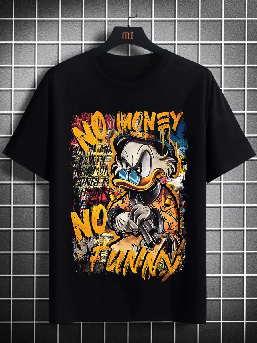 Romaxtex Işıldayan Baskılı Scrooge Tişörtü 323110792 Siyah