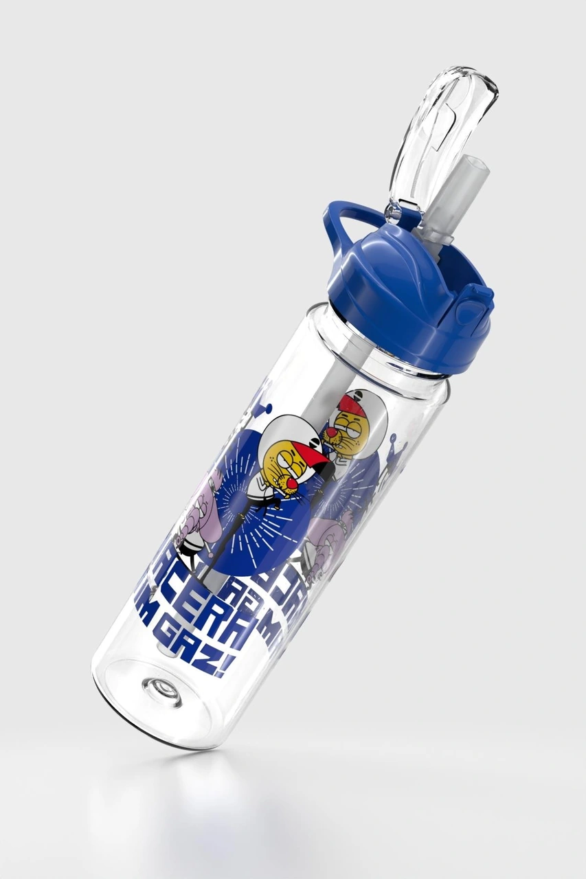 Renga Falcon Kral Şakir Desenli 630 Ml Pipetli Tritan Çocuk Matara 222031 Mavi MAvi