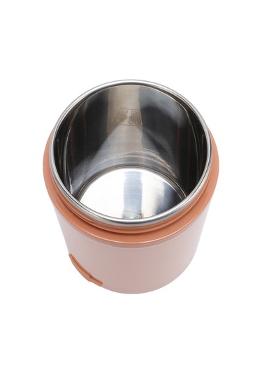 Xindoker 600ml Usb Şarjlı 60 C Sabit Sıcaklıklı 304 Paslanmaz Çelik Leakproof Taşınabilir Yemek Isıtıcı - Pembe