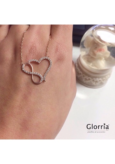 Glorria Gümüş Sonsuzluk - Kalp Kolye (381943915)
