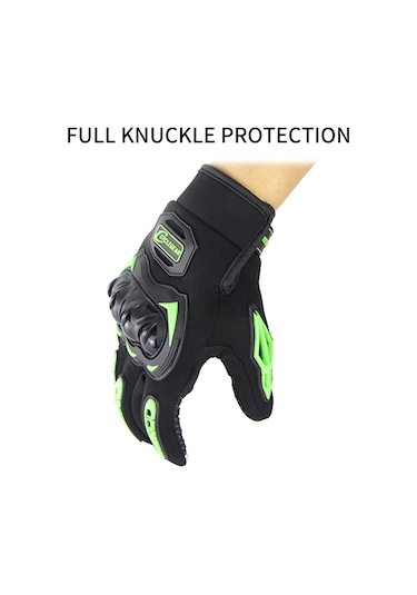 Dianziye Motorcycle Eldivenleri Siyah-kırmızı M: Tam Parmak, Işıklı Dokunmatik Ekran Uyumlu, Kayganlık Engelleme, Dört Mevsim Kullanıma Uygun