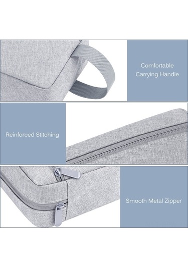 Besthome1 Seyahat Eşyası Düzenleyici Gri Çanta - 21.5x8.5x15cm, Usb Kablo & Kozmetik Saklama, Gri