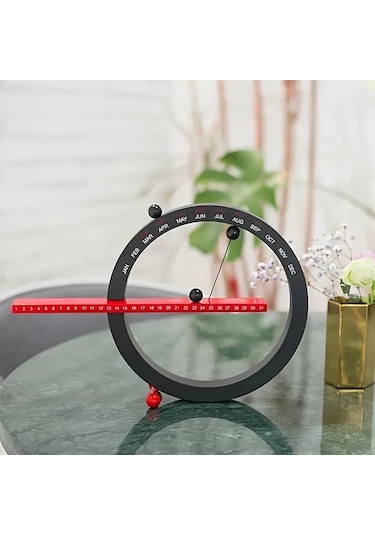 Maxaccess Manyetik Küre Saat Ve Sonsuz Duvar Takvimi - Modern Avrupa Tarzı Beyaz Ev Ofis Dekoru