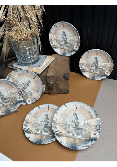 Tabak Evi Maiden Chic Porselen Pasta Tabağı 21cm 6 Kişilik 6 Parç