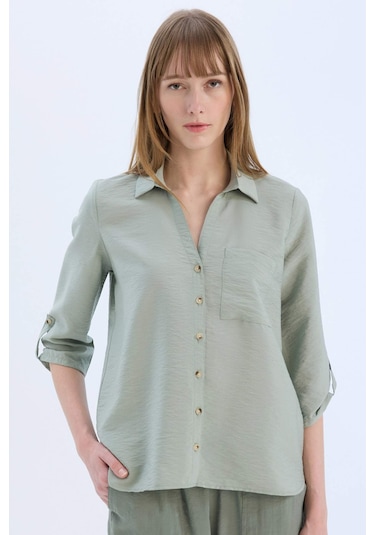 DeFacto Regular Fit Basic Düz Uzun Kollu Gömlek M9407AZ25SPGN1102 DeFacto Regular Fit Basic Düz Uzun Kollu Gömlek M9407AZ25SPGN1102