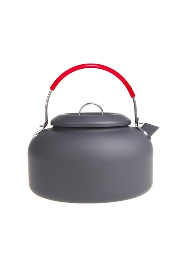 Alocs 1.4 Litre Kamp Çaydanlığı, Taşınabilir Mini Su Isıtıcı, Gri Renk, Anodize Alüminyum, Outdoor Çay Yapma Gri Gri