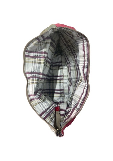 Vintage Salaş Çok Renkli Orta Boy Günlük Seyahat Gezi Omuz Çantası 36cmx34cm Pembe