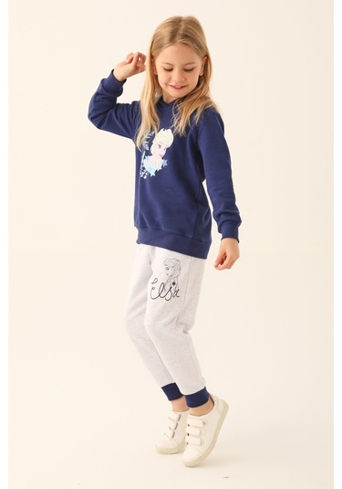 Frozen Parlament Kız Çocuk Eşofman Takımı Mavi