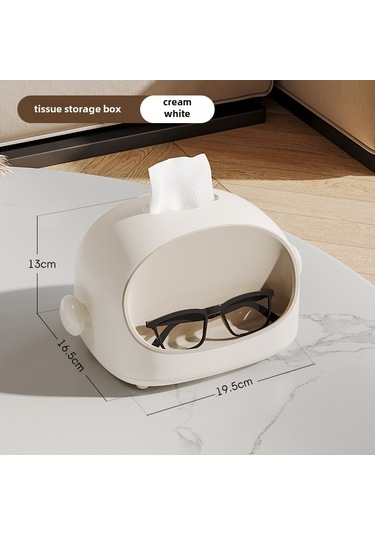Krem Beyazı Ev Tipi Mendil Kutusu, Sade Ve Lüks A