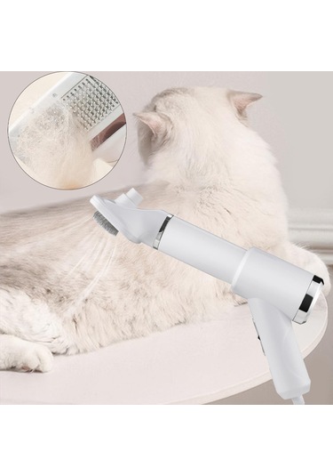 Homyl Kedi Saç Kurutma Blower Pet Slicker Fırça 2'si 1 Arada