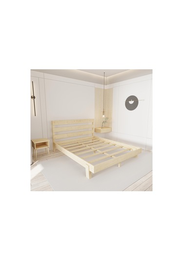 Natura New Model Doğal Çam Ahşap Karyola-21 120 x 200