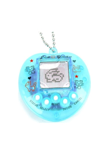 Nostaljik Kalp Sevimli Sanal Bebek Şeffaf Mavi