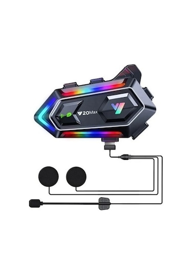 Motoyel Y20 Max Bluetooth 5.3 Kask Interkom 2 Kişi