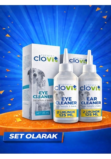 Clovit Kedi Kulak Ve Göz Temizleme Bakım Seti 2 Li