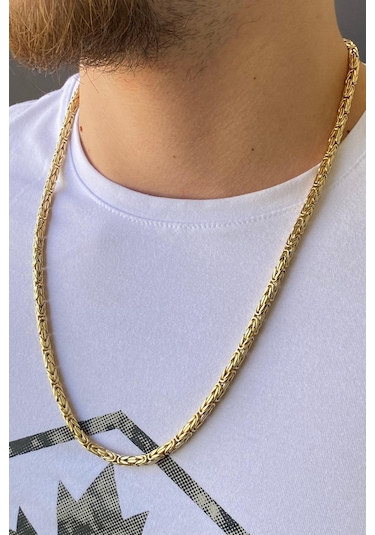 Zümrüt Sarraf 14 Ayar Altın Erkek S Kral Zincir Kolye