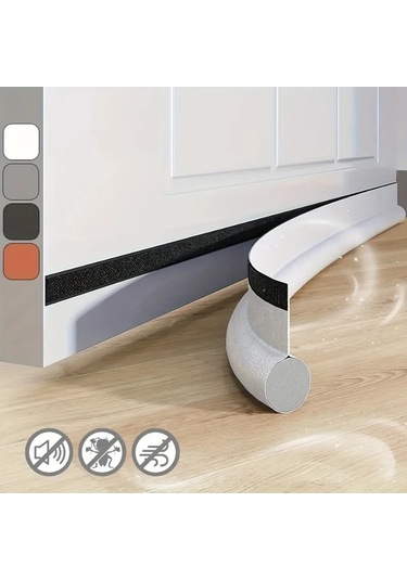 Sunshine011 Beyaz Tek Taraflı Yapışkanlı Suni Deri Kapı Altı Ses Ve Rüzgar İzolasyon Bandı Diğer