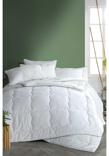 Elart %100 Doğal Bambu Tek Kişilik Yorgan 62 Tel Saten Biyeli 155x215cm