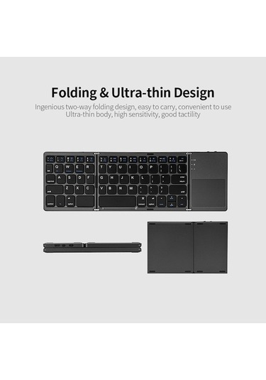 Carrier Kablosuz Bt Klavye Katlanır Klavye Taşınabilir Ultra