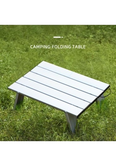 Pazly Katlanır Plaj Masası - Ordu Yeşili Alüminyum - Hafif Ve Dayanıklı Yeşil