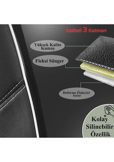 Mevas Yıldız B Serisi Renault Megane 1 İle Uyumlu Tam Set Oto Koltuk Kılıfı