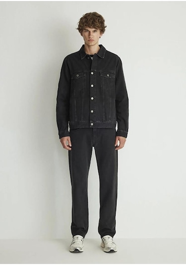Mavi Ray Smoke College Erkek Jean Ceket 0110273-85218 Siyah