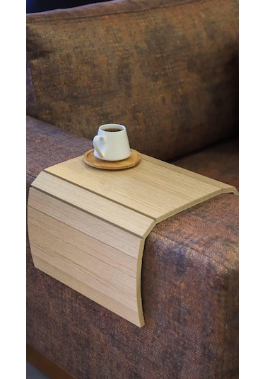 Mobitell 45X25 Cm Meşe Koltuk Sehpası Portatif Sehpa