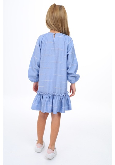 Toontoy Kız Çocuk Elbise Mavi