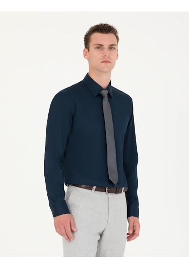 Pierre Cardin Erkek Lacivert Basic Gömlek 50277147-vr033 Lacivert