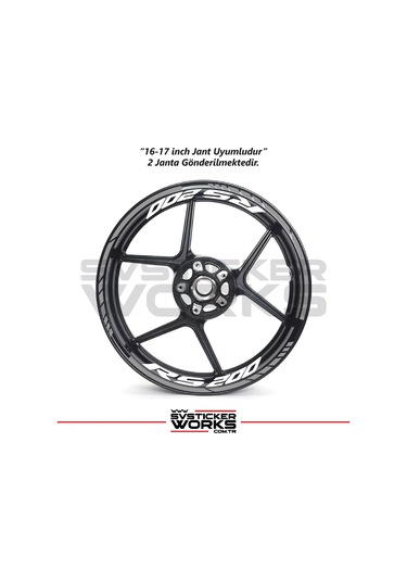 Bajaj Rs200 Jant Sticker Dış Ve İç Set Sticker Jant Şeridi Gri