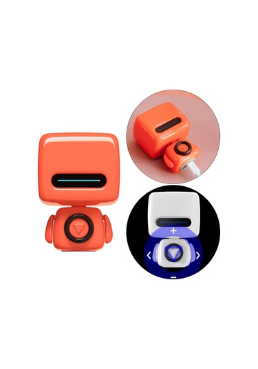 Dolıty Mini Robot Kablosuz Bluetooth 5.0 Hoparlör Turuncu
