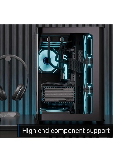 Aerocool Ae P500c Bk 4x12cm Mirror A-rgb Fanlı, Panoramik Tempered Panel, Atx