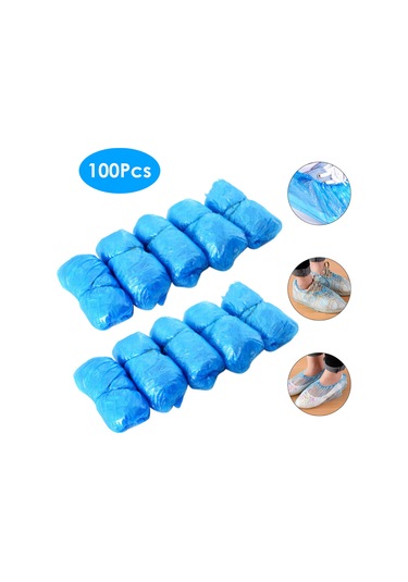 Xindoker 100 Adet Tek Kullandımcı Ayakkabı Ç套uğu - Su Geçirmez, Kaymazlı, Ev, Seyahat, Bahçe Kullanıma Uygun - Odanızın Temizliğini Sağlar Mavi