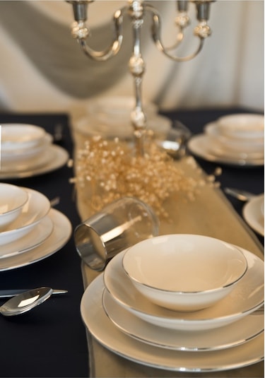 Hayal Platin Yaldız 24 Parça Yemek Takımı 6 Kişilik