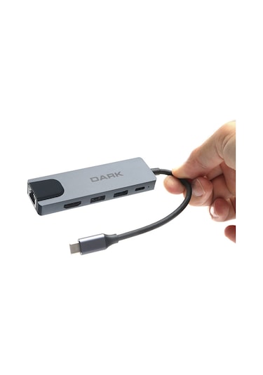 Dark Usb 3.1 Type-c To Ethernet Hdmi Usb-c Pd 65w Dk-ac-u31x46