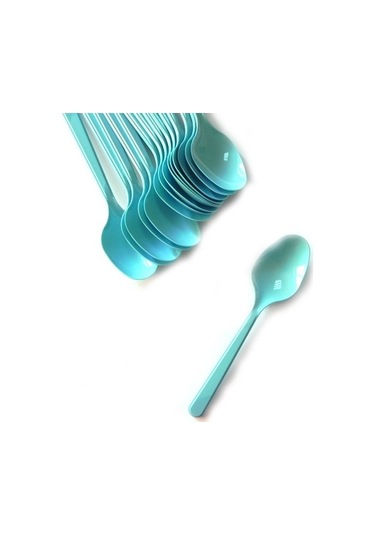 Plastik Kaşık Mavi 25 Adet