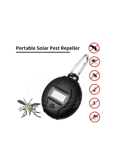 Taşınabilir Güneş Enerjili Ultrasonik Haşere Kovucu Siyah