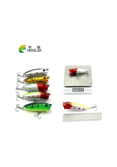 Hengjıa Karışık Balıkçılık Lures Seti Kiti 20 Adet 4 Model Yapay Yem Topwater Popper/crankbait/vıb