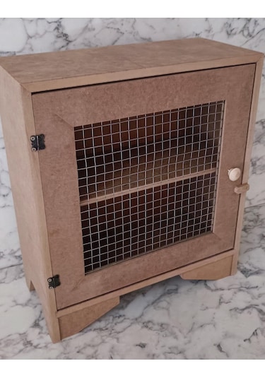 Hobi Adn Tezgah Üstü Çok Amaçlı Telli Dolap Ahşap Mdf Ham El Yapım Çok Renkli