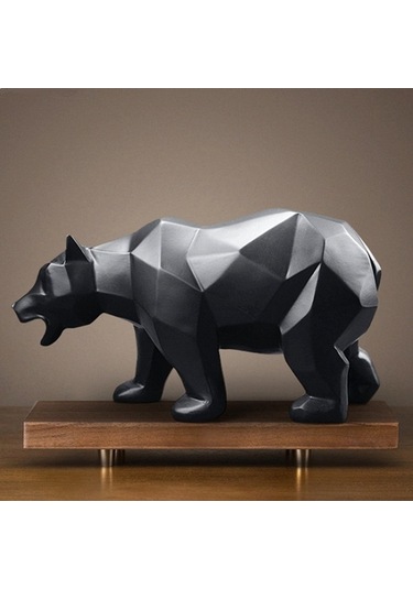 CajuArt Dekoratif Büyük Boy Kübik Ayı Ev Ofis Modern Biblo Dekor