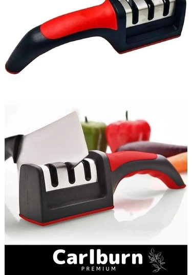 Özel Üretim Tutmalı Paslanmaz Keskinleştirici 3 Kademeli Profesyonel Kolay Bıçak Bileme Aleti