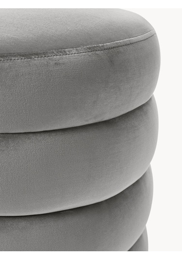 Most Twister Puf 23 Antrasit Kadife Kumaş Evinize Teslim