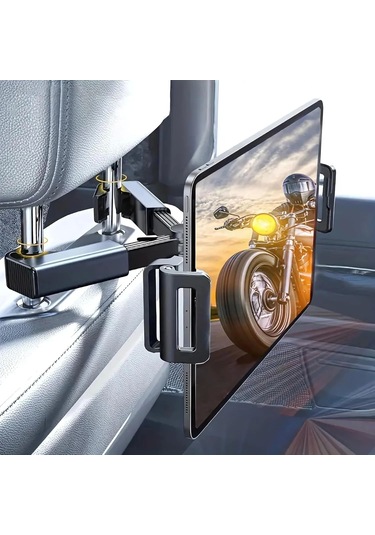 Araç Koltuk Arkası Tablet Tutucu, Telefon Tutucu, Tablet/telefon Tutucu, 360 İpad Pro 12.9 Mini Air Siyah