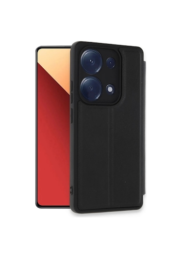 Newface Xiaomi Redmi Note 13 Pro 4g Kılıf Flip Cover Semeglbl - 30 - Siyah