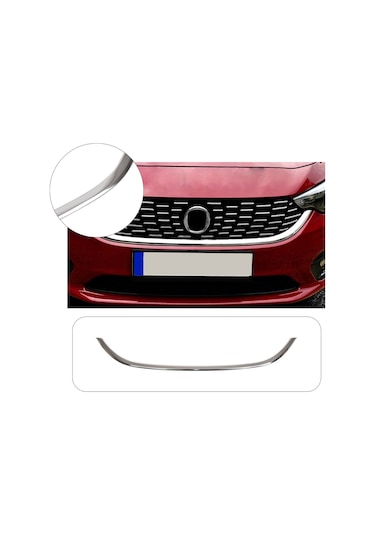 Fiat Egea Uyumlu 2015-2020 Krom Ön Panjur U Alt Çıtası Paslanmaz Çelik