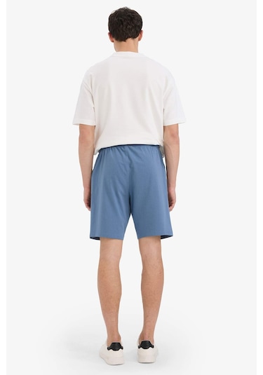 DeFacto Slim Fit Dar Kesim Cepli Pamuklu Basic Düz Bermuda Şort W1105AZ25SPBE808