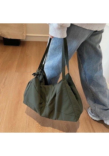 Kadınlar İçin Düz Renk Koltuk Altı Çantası Büyük Kapasiteli Seyahat Çantası Okul Çantası Şık Omuz Çantası Basit Koltuk Altı Çantası Yeşil Yeşil Yeşil Diğer