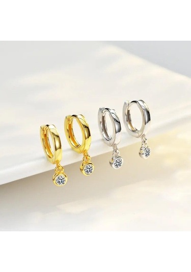 Altın Bague Ringen S925 Gümüş Kadın Kabarcık Saplama Küpe Basit Düğün Mosan Elmas Kaplama 14k Altın Küpe