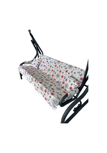 Lüks Duck Vip Salıncak Minder Seti 3 Kişilik Süngersiz Tenteli Çok Renkli