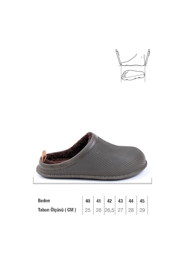 Gezer Kışlık Islak Zemin Erkek Terlik (554652455) Kahverengi