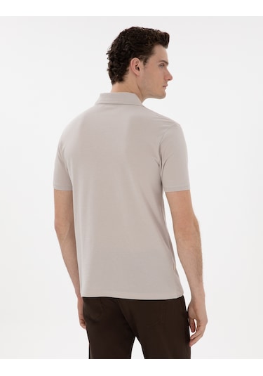 Pierre Cardin Erkek Taş Tişört Basic 50302561-vr049 Taş
